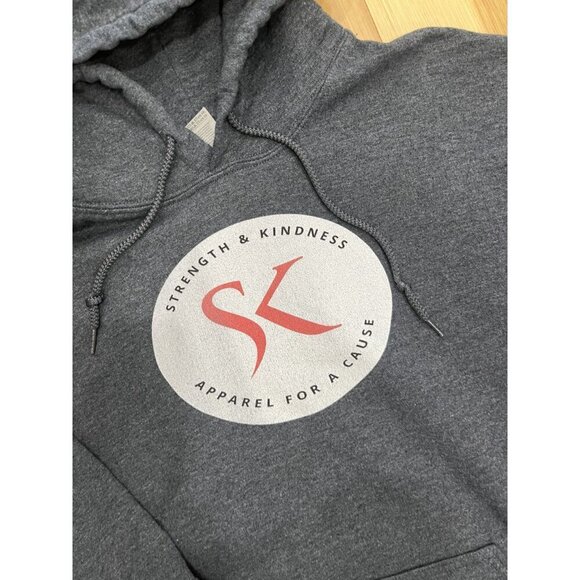 Gildan Strength & Kindness Hoodie Size M Gray - Picture 2 of 4